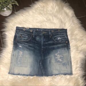 Ralph Lauren polo distressed denim skirt sz 26